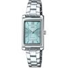 Casio LTP-1234DD-2A Orologio da donna rettangolare standard classico in acciaio inossidabile quadrante blu, Blu, Design elegante