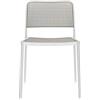 Kartell Audrey B Sedia Senza Braccioli in Alluminio Verniciato, Polipropilene, Bianco/Grigio, 52 x 80 x 51 cm, 2 Unità