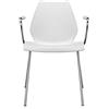 Kartell Maui Sedia da Ufficio con Braccioli, Set da 2 Con braccioli, Bianco Zinco, Standard