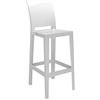 Kartell One More Please Sgabello, Set da 2 Pezzi, Policarbonato Trasparente o colorato in Massa, Bianco, H. 75