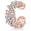 PHNIBIRD Ear Cuff Orecchini Donna con Clip in Argento Sterling 925 con Zirconia Cubica Rosegold Orecchini per Splendente Regalo San Valentino Donna Gioielli da donna