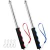 RESTALLADNWEST 6,5 piedi (200 cm) Asta per bandiera telescopica portatile, 2 pezzi, asta per bandiera retrattile, asta portatile per guida turistica, puntatore in acciaio inossidabile per insegnanti, per guida