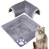 Xasbseulk Tappeto a tunnel per gatti, giocattolo per gatti con palla sospesa, lavabile, per interni, con palla di peluche, tunnel quadrato per gatti, cuccia per cani