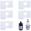 Adefol KIT FILTRI ARIA PER STIHL MS180 MS170 018 017 Motosega ADEFOL Filtro Aria + Filtro Carburante + Candele Parti di Ricambio Aria Filtro Accessori Compatibili con Stihl
