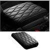 JNNJ Cuscinetto Di Copertura Della Console Centrale Dell'auto, Cuscino Di Controllo Centrale Del Bracciolo Dell'auto in Pelle, Universale Tappetino in Memory Foam per Il Bracciolo Dell'auto(Nero)