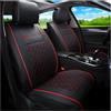 CGEAMDY 1 Pc Universale Auto PU Pelle Per Sedile Anteriori Compatibili, Coprisedili Anteriori Auto Universali Pelle PU, Pelle Seggiolino Completo Coprisedili Accessori Interni per auto(Nero&Rosso)