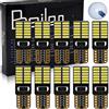 BeiLan 10pcs T10 LED W5W Lampadine 5-SMD 5050 auto Cuneo DC12V Luci bianche luminoso eccellente Luci ricambio per interni auto Lampadine del cruscotto Luci targhe 2825 175 192 168 194 501 (4014 White)