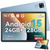 Blackview Tab60 Pro Tablet 10 Pollici (2025) Tablet Android 15, 24GB+128GB (TF 2TB), 5G Wi-Fi + 4G LTE, Octa Core T606, Batteria 7700mAh, Widevine L1/GMS/GPS/AI Camera, Tablet Pc con Custodia