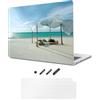TeDaWen Custodia compatibile con MacBook Air 13,6 pollici 2022-2025 Modello di rilascio: A3240 M4 A2681 A3113 M3 M2 Chip, stampato modello duro Shell Laptop Skin per MacBook Air 13,6 - Spiaggia