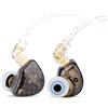 Linsoul TANGZU Wan'er S.G HiFi 10mm Driver dinamico PET Diaframma Cuffie In Ear, Cavo Staccabile da Incasso 2Pin OFC Intrecciato per Audiofili Musicista DJ(Nero, senza microfono)