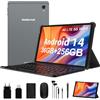 RUSHAR Tablet 10.4 Pollici Android 14 con 36GB RAM+256GB ROM (2TB TF),Tablet 4G LTE+5G WiFi,Octa-Core,2000 * 1200,8000mAh,13MP+8MP,Tablet in offerta con Tastiera etc,GPS/Bluetooth,Grigio