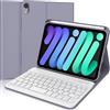 WINCHKING Tastiera iPad Mini 7/6 Generazione 8.3 Pollici, Cover Tastiera Italiano QWERTY Bluetooth per iPad Mini 6a/7a Generazione 8.3 Pollici, Viola