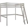 Vente-unique-Letto a soppalco con scrivania 140x190 cm in Pino massello sbiancato - GEDEON