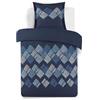 VISION NORA - 100% cotone - Set Copripiumoni 140 x 200cm con 1 federa 65 x 65cm per letto singolo - Tessuto morbido e confortevole - Colore: Blu - Certificato Oeko-Tex