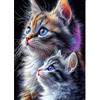 DAERLE Pittura Diamante Gatto soffice Fai Da Te, 5D Diamond Painting Kit Completo per Adulti, Diamant Painting per Bambini, Decorazioni per Casa 30x40cm, Gattino