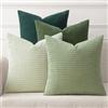 MIULEE Federe Cuscini Decorativi Divano Copricuscini Granula in Poliestere Federa Moderno Morbido Resistente Quadrato per Soggiorno Camera da Letto Casa Sedia 45x45 cm 4 Pezzi Serie Forest Green
