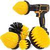 Aongray Set di 4 spazzole per avvitatore elettrico Kit di pulizia per trapano per la pulizia di bagno, vasca da bagno, pavimento, marmo, ceramica, set di spazzole per trapano..