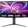 LG UltraGear OLED 27GS93QE Monitor Gaming 27, QHD (2560x1440), OLED, 240Hz, 0,03ms (GtG), G-Sync, FreeSync Premium Pro, HDR 400 True Black, HDMI 2.1, DisplayPort, Nero