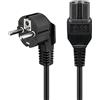 Goobay 93277 Cavo di rete angolato (Schuko a IEC 320-C15) 2 m nero