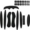 LAMXD Kit di imbottitura per casco, inserti universali in schiuma per casco da bici, anti-collisione, imbottitura per casco di ricambio per casco da ciclismo (nero)
