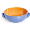 Excelsa Antichi Sapori Casseruola, Ceramica, Azzurro, 18x18x7 cm