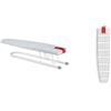 Rayen Maniche di Ferro | con Sistema Anti-Chiusura | Pannello Perforato e Pieghevole | Dimensioni: 52 x 11 cm, Metal, Bianco & 6324 Copriasse da Stiro per Maniche, Righe Azzurre