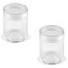 cyclingcolors 2x contenitori di plastica con coperchio trasparente rotondo Piccoli Flaconi da Viaggio trasparente con tappo Bottiglia aereo, 3,8 x 4,7 cm