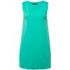 Ulla Popken Abito con Bordi ondulati, Linea A, a Costine, Cotone Biologico 793167 Vestito, Verde, 52-54 Donna