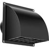 HG Power Griglia Aerazione 100mm, Griglia Aerazione Regolabile, Griglia Ventilazione, Sportello Antiriflusso Integrato, Griglia Regolabile, per asciugatrici, cucine, Ø 10 cm (15,5 * 15,5 cm), Nero