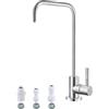 Bifordo Rubinetto dell'acqua potabile, rubinetto del filtro dell'acqua senza piombo, rubinetti ad osmosi inversa facili da installare per lavello da bar della cucina, acciaio inossidabile SUS304 in
