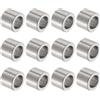 QUARKZMAN 12pz Distanziatore Acciaio Inossidabile 10.2mm Foro x 16mm OD x 12mm Lunghezza Boccola per Vite Finitura Semplice Distanziatore Metallo Rotondo per Viti Bulloni e Barre M10
