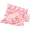 Viterbo Biancheria Coordinato Completo Letto Lenzuola in Morbido Coral Singolo - Piazza E Mezzo - Matrimoniale A Fantasia Etiopia (Singolo (5934), Punti e Righe Rosa)