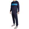 hermet SSC Napoli, Pigiama Homewear Serafino in Interlock di Cotone, 100% Cotone, Maglia più Pantalone, Blu, con Logo del Napoli, Taglia XXL