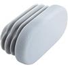 GLEITGUT 24 x Tappi ovali 30 x 15 mm terminali per tubo ovale grigio per tubi ovali