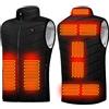 Cymwer Gilet riscaldato elettrico USB, gilet con testa da uomo e donna, caldo e termico, for uomini e donne, 9 zone for campeggio, moto, pesca, sci, caccia