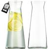 KADAX Caraffa in Vetro Resistente per Acqua, Succhi di Frutta, Limonata, Latte - Lavabile in Lavastoviglie, Senza Piombo (1 L - 2 Pezzi)
