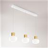 FABAS LUCE Kino lampada a sospensione, LED 3 luci, squadrata, 3767-48-102, Kino [Lampade per Interni > Lampade a Sospensione]