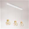 FABAS LUCE Kino lampada a sospensione, LED 3 luci, squadrata, 3767-48-365, Kino [Lampade per Interni > Lampade a Sospensione]