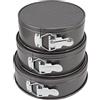 Yuecoom Teglia Torta, Teglie Per Torte Rotonde, Teglie Per Dolci, Teglia a Cerniera, Tortiera 22/24/26 cm, Tortiera Apribile, Stampi Per Torte, Stampo Torta Per Pane E Pizza Cheesecake