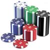HEITOK Set di Fiches da Poker, 100 Pezzi, 11,5 g, con Custodia in Alluminio e Valori da 1 a 500, Ideale per Texas Hold'em, Blackjack e Giochi da Casinò