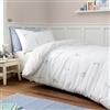 Bianca Set copripiumino matrimoniale reversibile in cotone spazzolato con palloncini, bianco