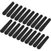 QUARKZMAN 50pz Ganci Antiscivolo Silicone Adesivo Strisce AppendiaPuntai per Grucce Legno Plastica, Nero (2.09 x 0.63)