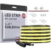 BTF-LIGHTING FCOB COB Flessibile ad Alta Densità Monocolore Striscia LED Bianco Naturale 4000K DC24V 5M 528LEDs/M 14W/M 10mm Nero PCB Dimmerabile Nastro LED IP30 NON Impermeabile(Solo Striscia)