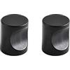 ANSIEDIO 2 Pezzi Nero Pomolo per Mobili Rotondo Pomelli per Porta 16mm Maniglia per Armadietto con Viti