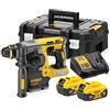 DEWALT 18V XR Trapano a Percussione Brushless 24mm SDS-Plus con 2 batterie da 5Ah, Caricabatterie Multi-Voltaggio XR e Kitbox TSTAK Heavy Duty, DCH273P2T-QW