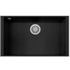 Plados ON7610ST-44 Lavello 1 Vasca Monovasca installazione sottotop 760 × 435 mm Serie One 76 -10 ST sotto-top finitura 44 ULTRAMETAL NERO