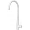 Plados NEWMIX80-N1 Miscelatore cucina monocomando con canna tubolare a ponte modello Newmix80 finitura N1 nanoSTONE BIANCO LATTE