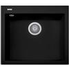 Plados ON6010-N6 Lavello 1 Vasca 60 x 51 cm con fascia miscelatore Serie One 60 -10 finitura N6 nanoSTONE DEEP BLACK NERO