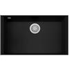 Plados ON7610ST-N6 Lavello 1 Vasca Monovasca installazione sottotop 760 × 435 mm Serie One 76 -10 ST sotto-top finitura N6 nanoSTONE DEEP BLACK NERO