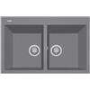Plados ON7920-42 Lavello 2 Vasche 79 x 50 cm Sopratop con fascia miscelatore Serie One 79 20 finitura 42 ULTRAMETAL TITANIO